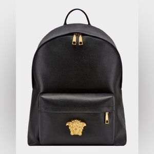 VERSACE Black and Gold Men's Backpack